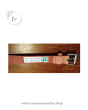 Load image into Gallery viewer, Pink belt in real leather - woman - new without tag Tante Emma Online