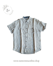 Load image into Gallery viewer, Short-sleeved shirt - beige - man - summer - 100% linen - Ovs