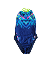 Load image into Gallery viewer, Swimsuit for swimming pool - blue violet fuchsia acid green and light blue - girl - 5/6 years - Nabaiji Tante Emma Online