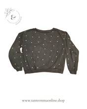 Load image into Gallery viewer, Blue Sweatshirt with hearts - H&M - 122/128 - Girl