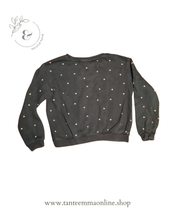 Load image into Gallery viewer, Blue Sweatshirt with hearts - H&M - 122/128 - Girl