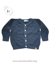 Load image into Gallery viewer, Blue cardigan - boy - 100% cotton - spring and autumn - size 6/9 months - 74 cm Tante Emma Online