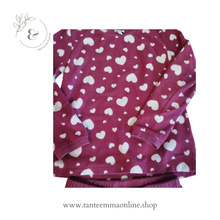 Load image into Gallery viewer, Pile winter pajama with hearts - girl - 5/6 years - 116 cm