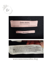 Load image into Gallery viewer, Black coat - woman - wool - Zara Basic - size S