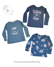 Load image into Gallery viewer, Set of 3 long-sleeved t-shirt - cotton - 2/4 years
