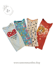 Load image into Gallery viewer, Set of 4 t-shirt - summer - girl - cotton - 2/4 years