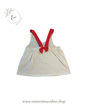 Load image into Gallery viewer, White tank top with red straps - Original Marines - cotton - summer - 7/8 years
