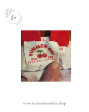 Load image into Gallery viewer, White tank top with red straps - Original Marines - cotton - summer - 7/8 years