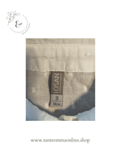 Load image into Gallery viewer, White sleeveless shirt with front knot - cotton - 3 years - 98 cm