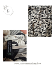 Load image into Gallery viewer, Silk skirt - white with black design - woman - spring summer - size 38