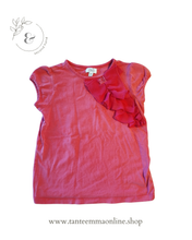 Load image into Gallery viewer, Pink fuchsia t-shirt with ruffle - cotton - Ovs - girl - 7/8 years
