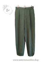 Load image into Gallery viewer, Green trousers - woman - 100% Lyocel - Zara - Size XS Tante Emma Online