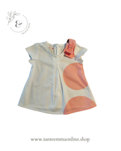 Load image into Gallery viewer, White dress - cotton - Prenatal - bow - girl - 3/4 months