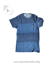 Load image into Gallery viewer, Short sleeve t-shirt - striped - light and dark blue - Pull & Bear - size S