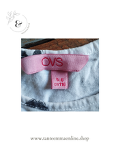 Load image into Gallery viewer, Sleeveless dress - white with blue hearts - girl - 100% cotton - Ovs - size 5/6 years