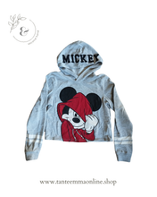 Load image into Gallery viewer, Short Hooded Sweatshirt - Topolino - Grey - H&M - girl - 12 years