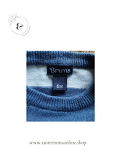 Load image into Gallery viewer, set baby sweater and pants - White and blue striped sweater Brums 100% cotton- blue pants Baby Gap 100% cotton - size 6/12 months Tante Emma Online