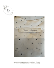 Load image into Gallery viewer, White transparent shirt - with little dots silver grey - Size S/M - New Collection Tante Emma Online
