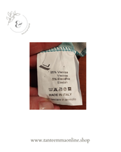 Load image into Gallery viewer, Short sleeve T-shirt in Viscosa - green white and black fantasy - size L