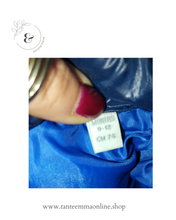 Load image into Gallery viewer, Down jacket - Sleeveless with hoodie - striped dark blue, white and light blue - boy 9/12 months - Fagottino Ovs