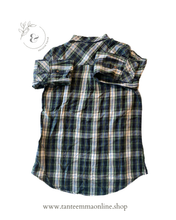 Load image into Gallery viewer, Plaid shirt - woman - green - Hilfiger Denim - size M