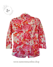 Load image into Gallery viewer, Shirt - woman - fantasy pattern - pink, white, fuchsia pink - Van Heusen - size XS Tante Emma Online