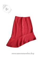 Load image into Gallery viewer, Asymmetric skirt - in red brick color - Fly Girl - made in Italy - elegant - size 42 -