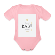 Load image into Gallery viewer, Padel Baby | Organic Short-sleeved Baby Bodysuit - Hellrosa