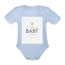 Load image into Gallery viewer, Padel Baby | Organic Short-sleeved Baby Bodysuit - Sky