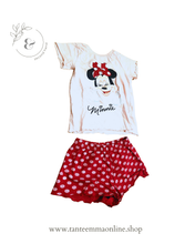 Carica l&#39;immagine nel visualizzatore di Gallery, T-shirt e pantaloncini Minnie - bambina - estate - Disney - taglia 110/116 cm
