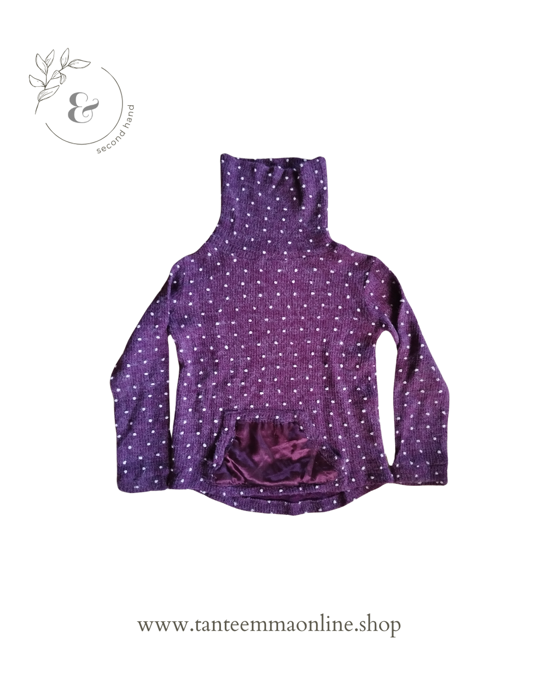 Maglione collo alto - viola - bambina - 5 anni