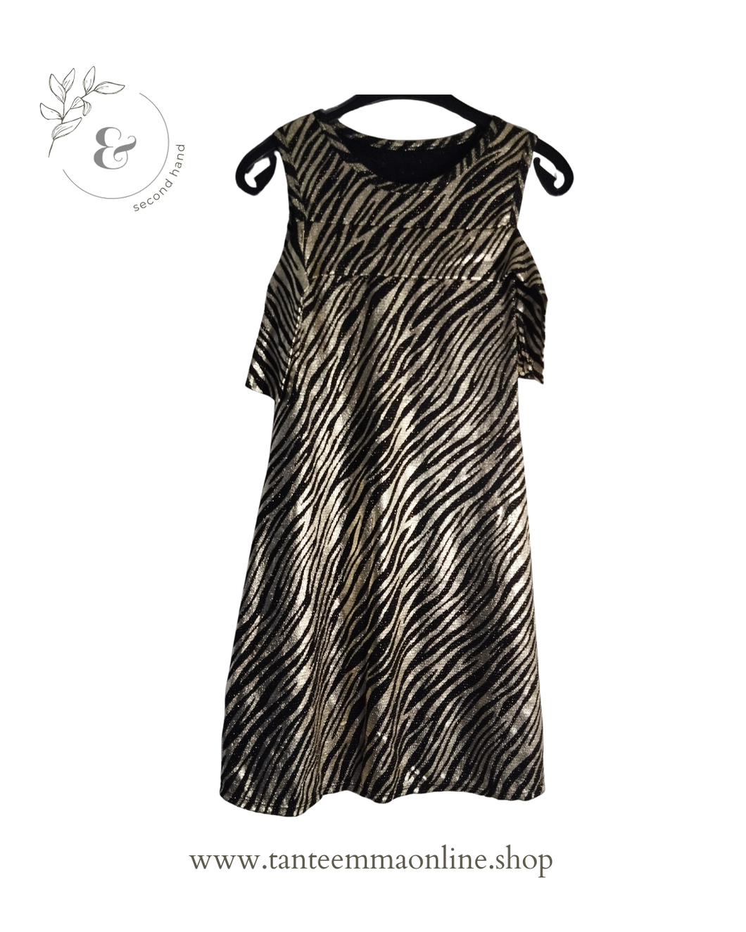 Mini abito senza maniche - fantasia zebra - taglia XS/S