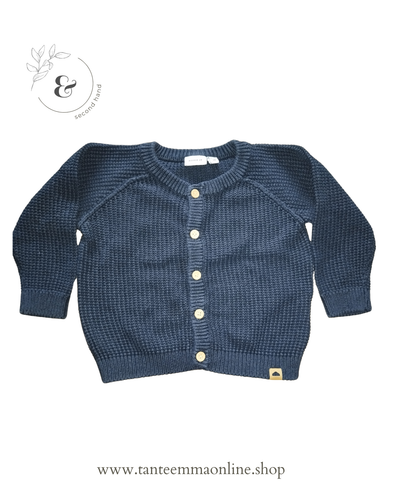Blue cardigan - boy - 100% cotton - spring and autumn - size 6/9 months - 74 cm Tante Emma Online