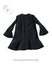 Carica l&#39;immagine nel visualizzatore di Gallery, Cappotto nero - donna - lana - Zara Basic - taglia S
