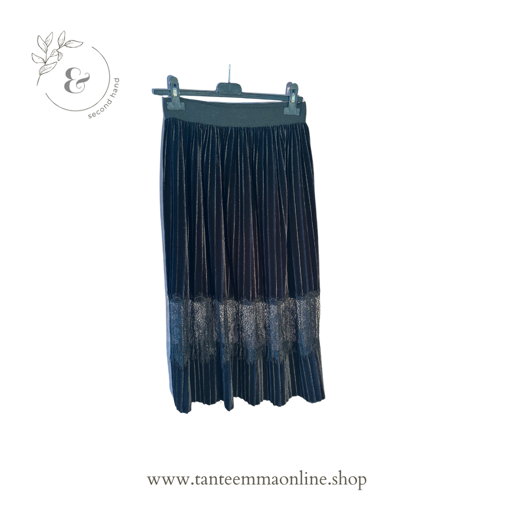 Tante Emma | Casual Skirt | Velvet, Lace | black | M Tante Emma Online