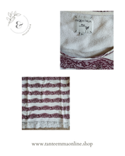 Load image into Gallery viewer, T-shirt with 3/4 sleeve - striped - white and bordeaux - woman - size XL - Piazza Italia
