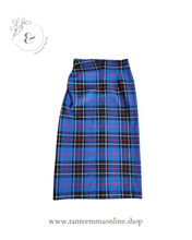 Carica l&#39;immagine nel visualizzatore di Gallery, Gonna lunga stile tartan - blu - Zara - taglia M
