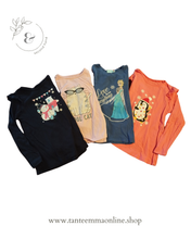 Load image into Gallery viewer, Set of 4 long-sleeved t-shirt - cotton - 4/6 years - 110/116 cm
