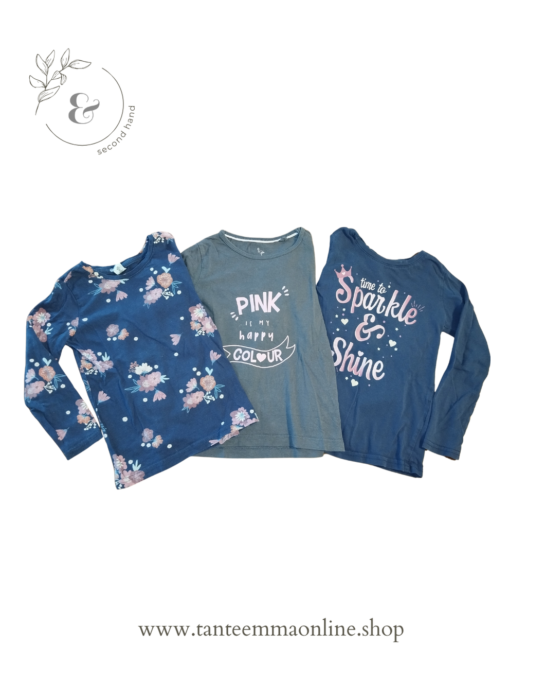 Set of 3 long-sleeved t-shirt - cotton - 2/4 years