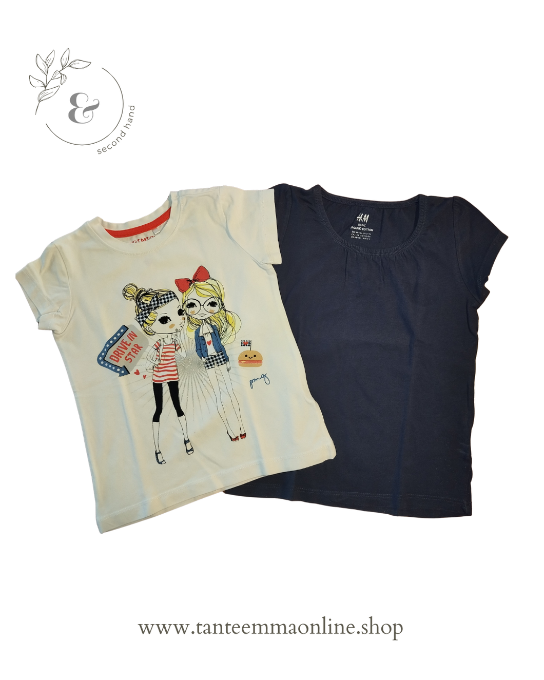 Set of 2 t-shirt - cotton - 2/4 years - 98/104 cm