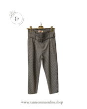 Load image into Gallery viewer, Pied de poule high waist trousers with waistband - size XS
