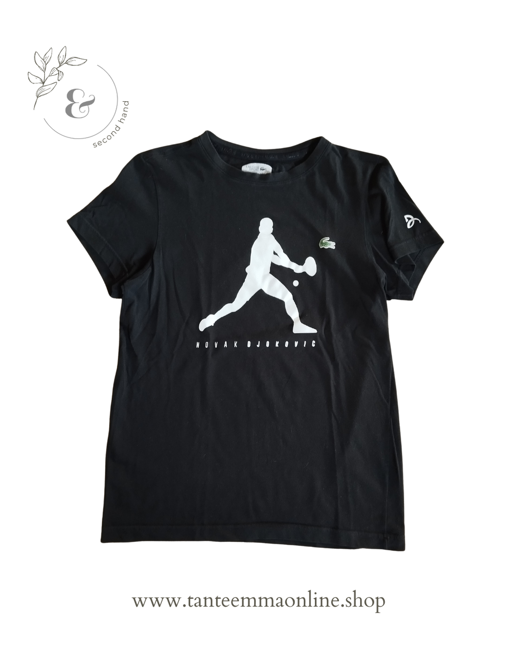 Maglietta nera - Nole Djokovic - La Coste - taglia M