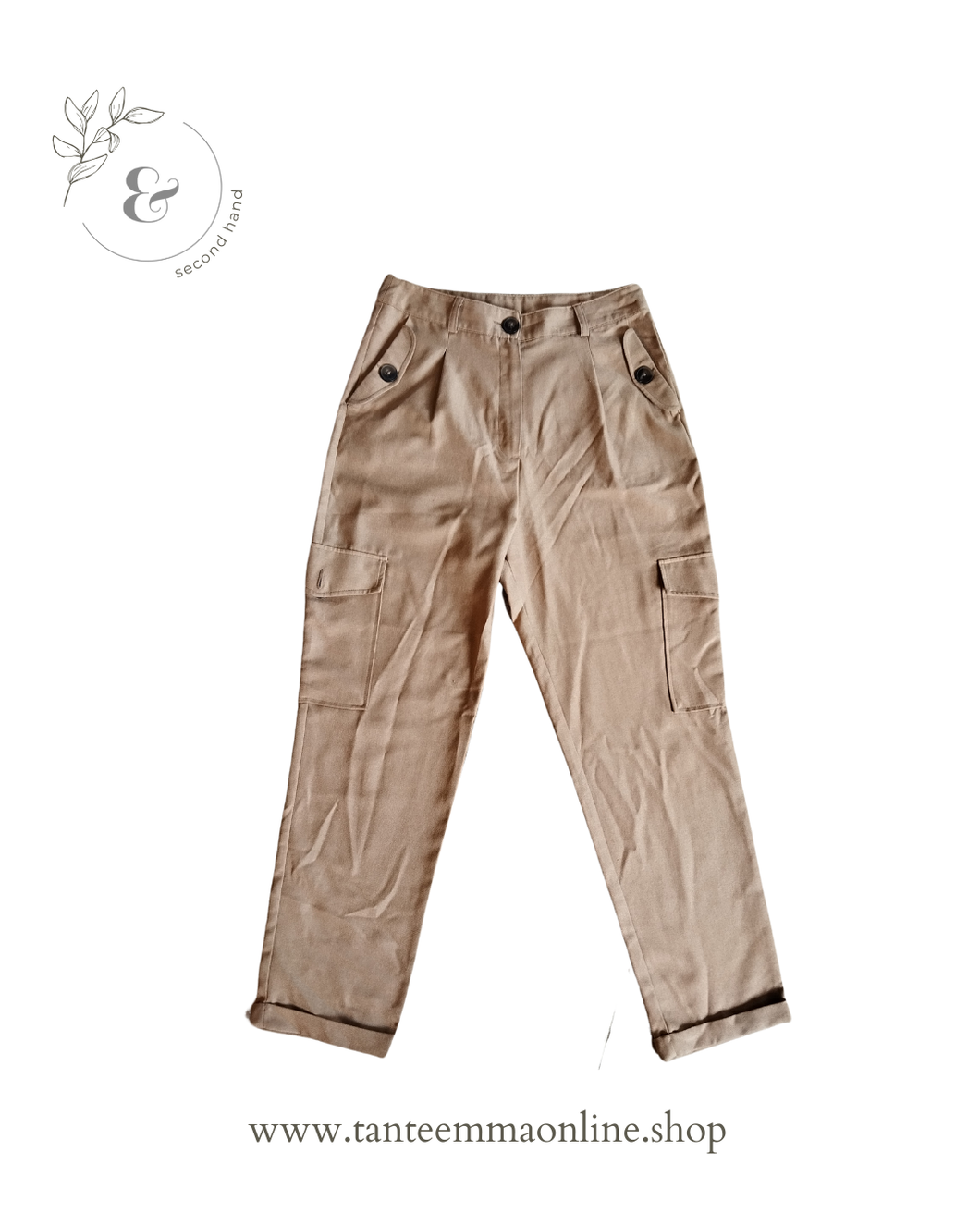 Pantaloni cargo - beige - donna - 100% poliestere - Primark - taglia eur 38