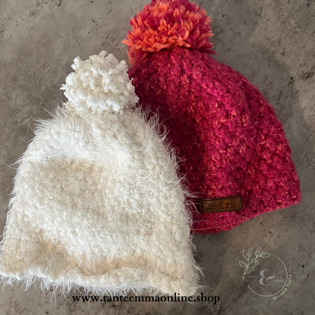 Tante emma-hats wool-winter-2 red and white