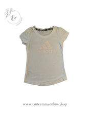 Load image into Gallery viewer, White T-shirt - Adidas - Pink logo - cotton - girl - 5/6 years
