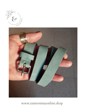 Load image into Gallery viewer, Belt in real leather - color Amalfi green - new without tag- woman - made in Italy Tante Emma Online
