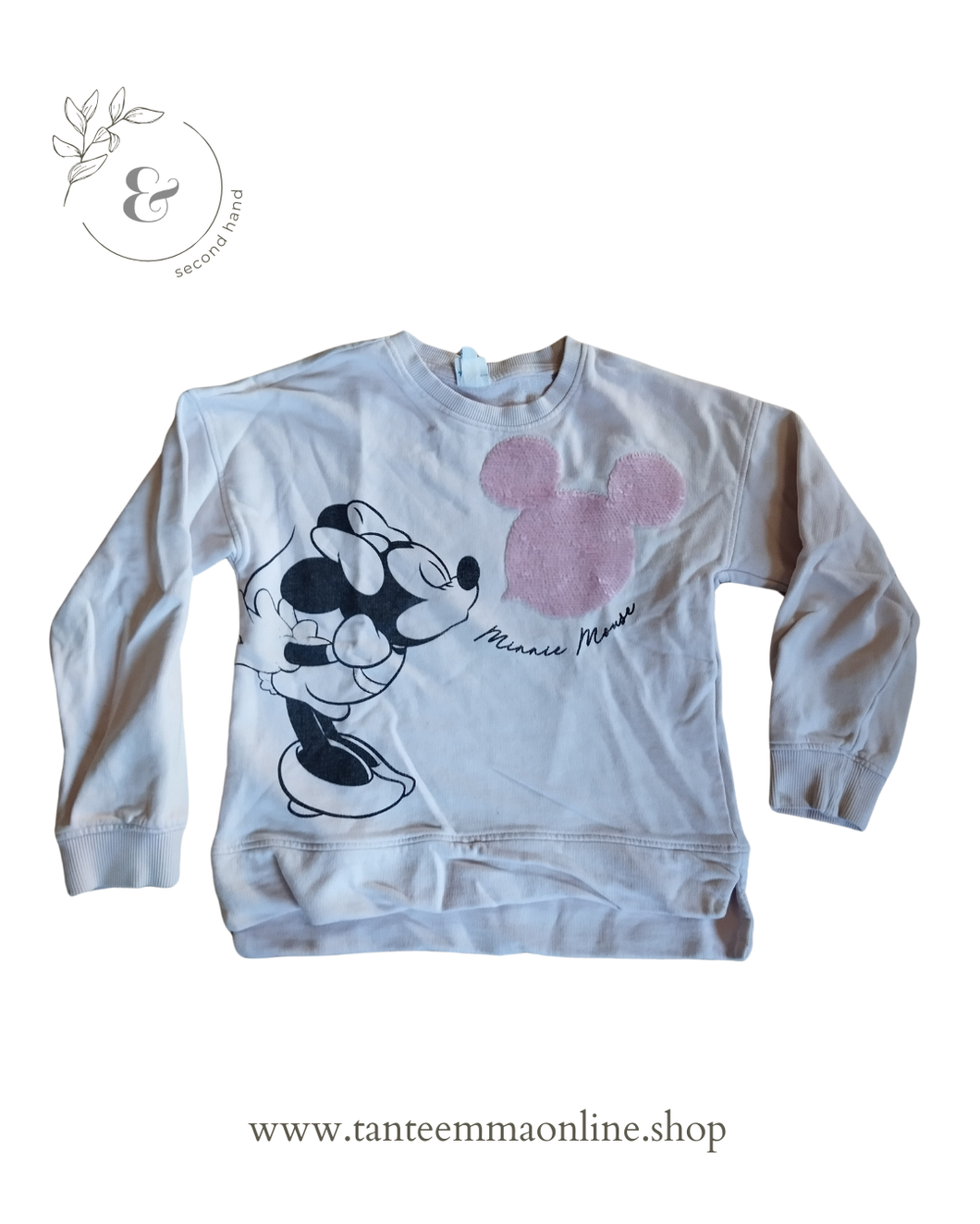 Felpa Minnie con paiettes - rosa - Disney - 6/7 anni