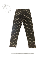 Carica l&#39;immagine nel visualizzatore di Gallery, Leggins - nero con fiocchetti dorati - Blukids - bambina - 6/7 anni - 122 cm
