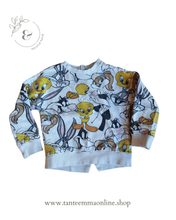 Load image into Gallery viewer, White sweatshirt with Looney Tunes characters - girl - 3/4 years - 104 cm
