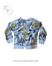 Load image into Gallery viewer, White sweatshirt with Looney Tunes characters - girl - 3/4 years - 104 cm
